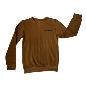 Kenneth Cole Boys’ Sweatshirt – Size 14/16 | Brown Long Sleeve Crewneck